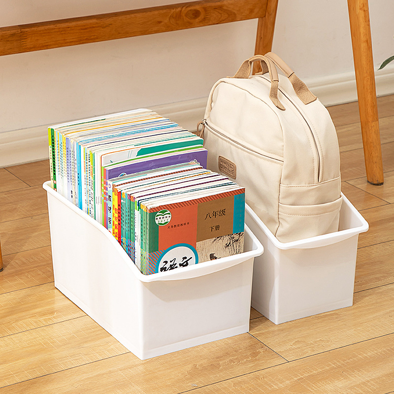Schoolbag Storage Rack Student Desk Mobile Bookshelf Station Pulley Cart Office Desktop Book Storage Box