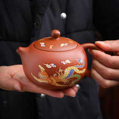 Zhuni purple clay pot Xishi pot Fengming pot color-changing teapot household tea Dahongpao pot handmade ceramic teapot