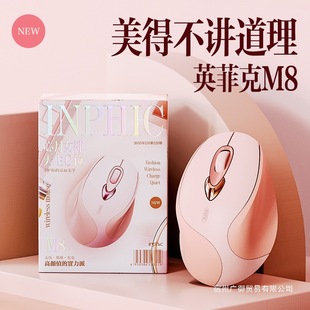 2025 New M8 Wireless Mouse for Girls Office Silent Silent Charging Suitable for Asus Hp Lenovo Dell Electric