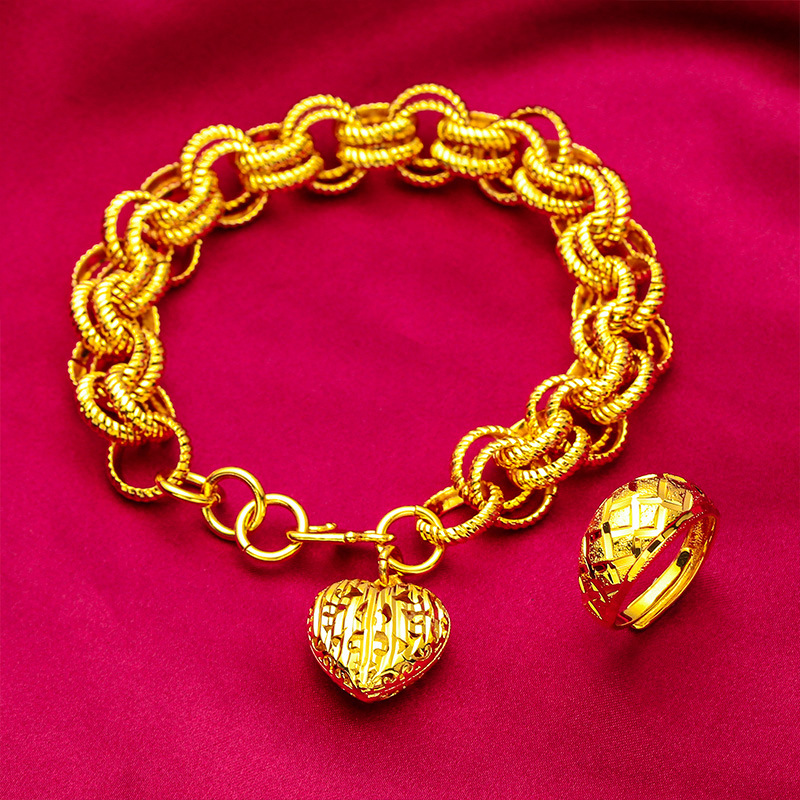 Bijoux unisexes Mode bague en or diamant bracelet d'amour bijoux bracelet de costume d'amour bague_voghion.com