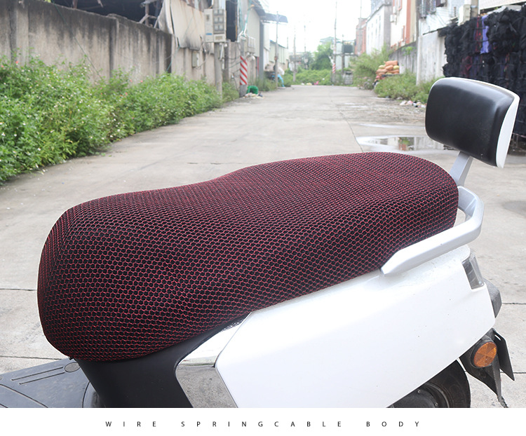 Summer Motorcycle Sun Protection Mesh Seat Cover Electric Scooter Heat Insulation Breathable Seat Cushion Cover Seat Cover
