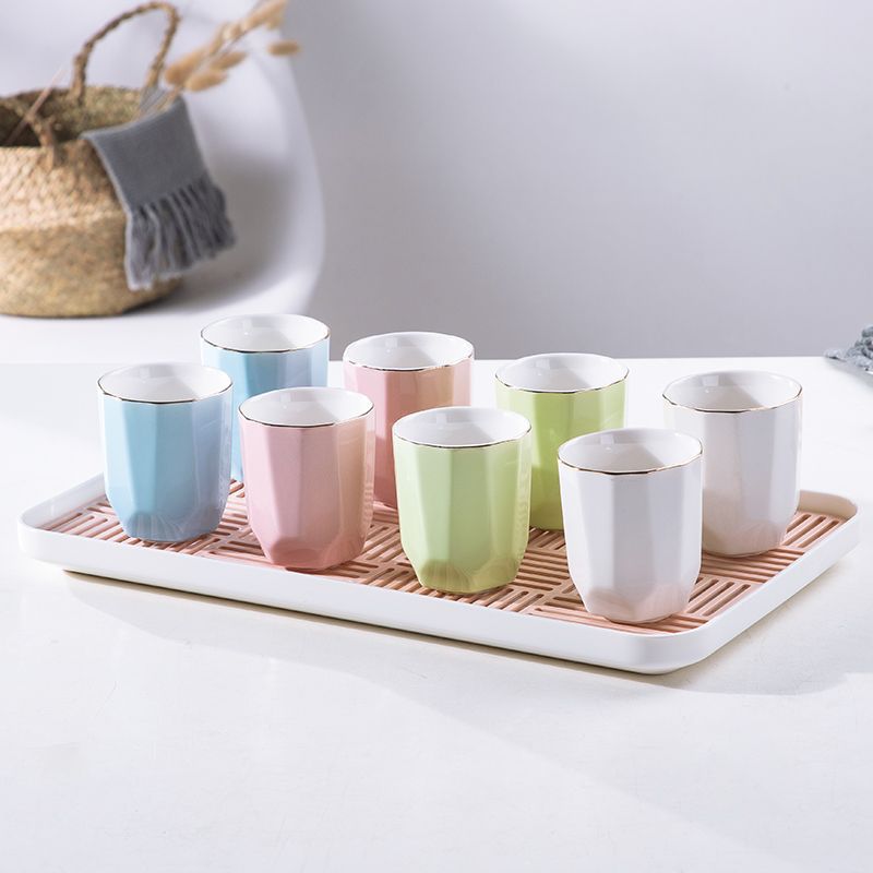喝水杯子可爱简约陶瓷茶杯家用杯子礼盒套装马克杯客厅杯具代发
