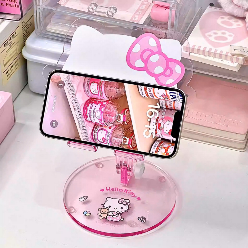 可爱Kitty猫桌面手机支架款多功能平板手机可调节可折叠可爱支架|undefined