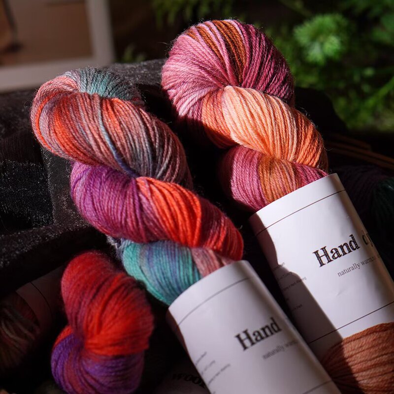 Hand-Dyed Gradient Handmade Wool Yarn DIY Hand-Knitted Sweater Scarf Yarn Wholesale Cross-Border Shawl Scarf Hat