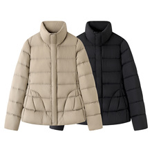 2025秋季新品女装通勤简约风显瘦羽绒服白鸭绒立领外套5P9C11660