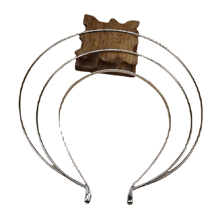 DIY diadema de hierro accesorios hechos a mano material clásico virgen oro doble capa apertura corona halo corona