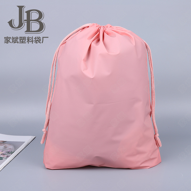 En stock al por mayor Eva esmerilado cordón bolsa color caramelo Almacenamiento de viaje ropa para niños bolsa de plástico cordón