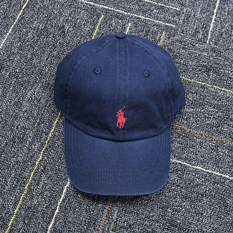 スキャン可能なRLラフハット男性と女性のひさしキャップポニーマーク刺繍グレーソフトトップポロポール野球帽