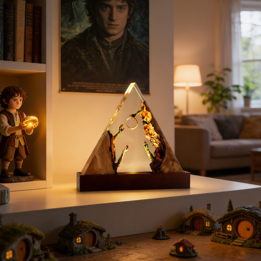 Anillo triangular de resina artesanía anillo de mano mágica decoración para el hogar adornos regalos