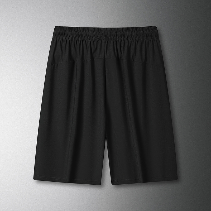 Pantalones cortos de secado rápido de seda de hielo para hombres de verano delgados ociosos transpirables, pantalones cortos deportivos de aire acondicionado secado rápido