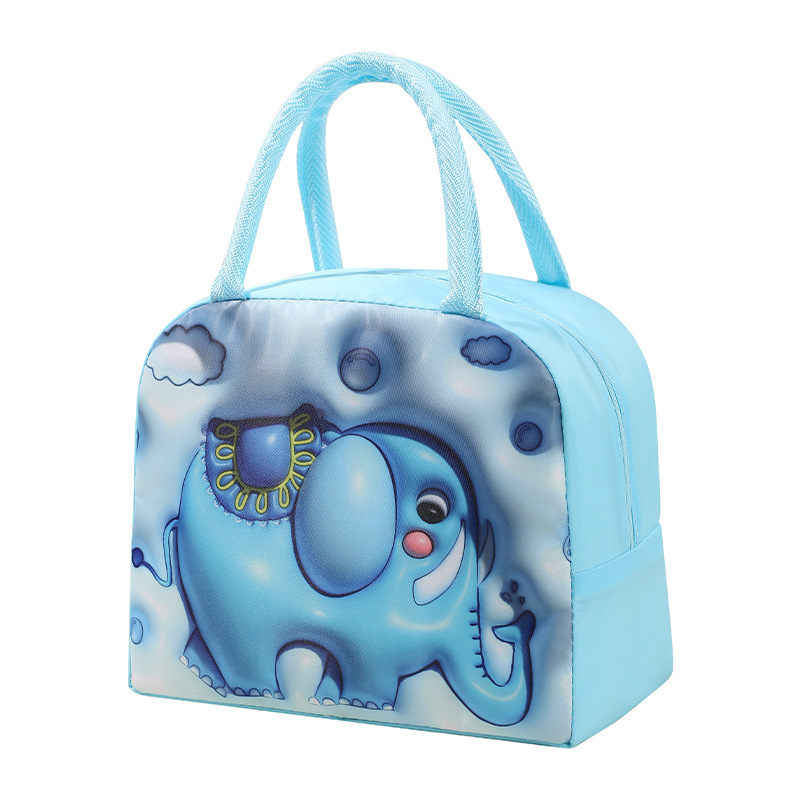 Nuevos niños lindos bolsas de almuerzo con arroz bolsas de almuerzo portátiles 3D impresión estereoscópica bolsas de almuerzo de preservación de calor