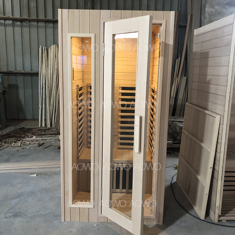 Sudor sala de vapor solo hogar sala de ondas de luz infrarroja placa de cristal de carbono calefacción hierro abeto seco sala de vapor infrarrojo lejano