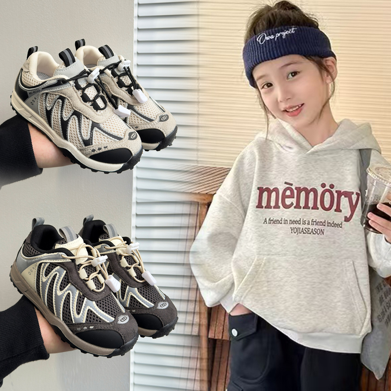 Zapatos casuales de moda infantil versátiles de verano 2026 nuevos zapatos de entrenamiento transpirables para niñas zapatos deportivos para niños para correr