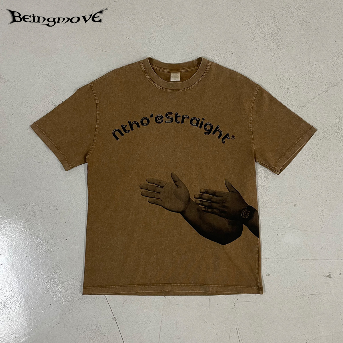 Impresora de marcas| Bienestar colección marca de moda camiseta de manga corta ropa de hombre fractura precio 29.9 / pieza