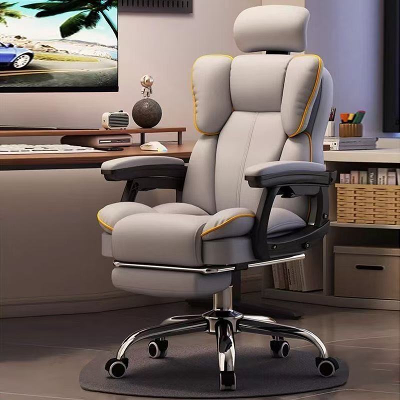 Boss Chair Genuine Leather Home Reclining Comfortable Explosion-Proof Computer Chair Office Chair Study High-End Office Chair