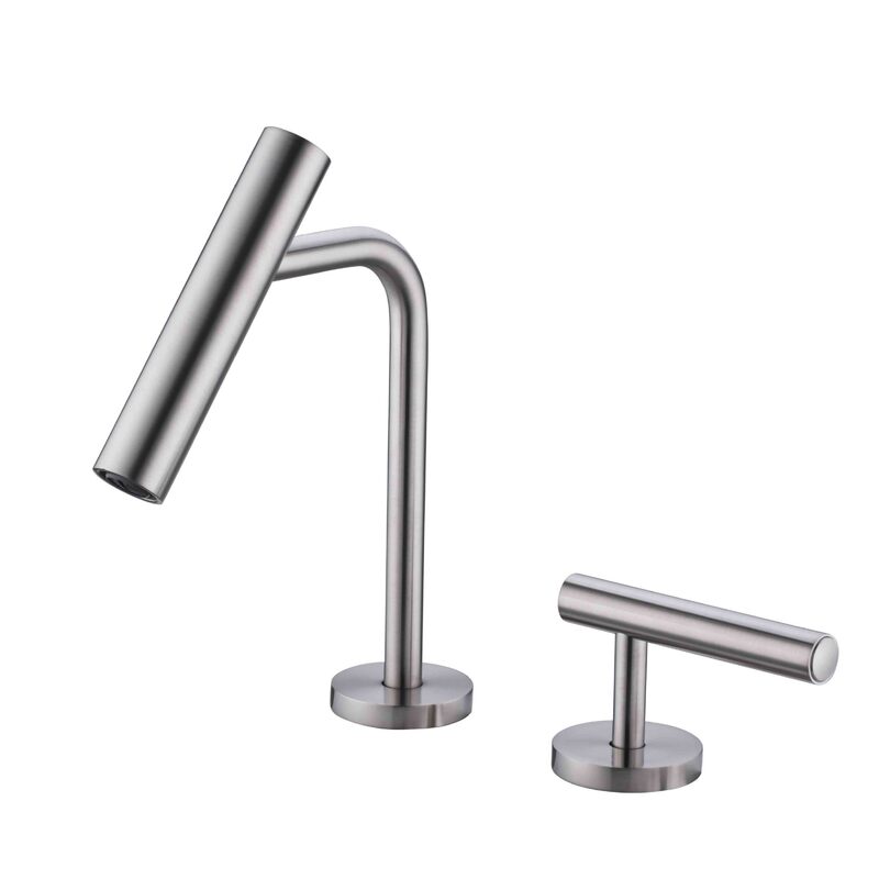Factory Direct Sale Minimalist All-Copper Dual-Hole Split Basin Faucet for Bathroom Vanity Factory Direct Sale Minimalist All-Copper Dual-Hole Split Basin Faucet for Bathroom Vanity