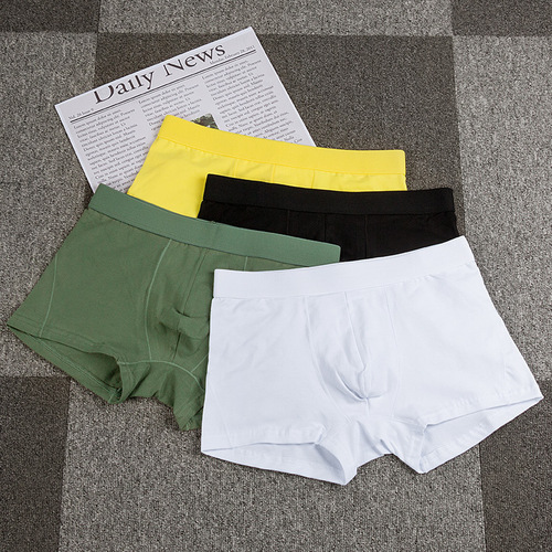 Men's Plain Cotton Underpants, Sports Wholesale Flat-Footed Men's Shorts, Single Piece Dropshipping