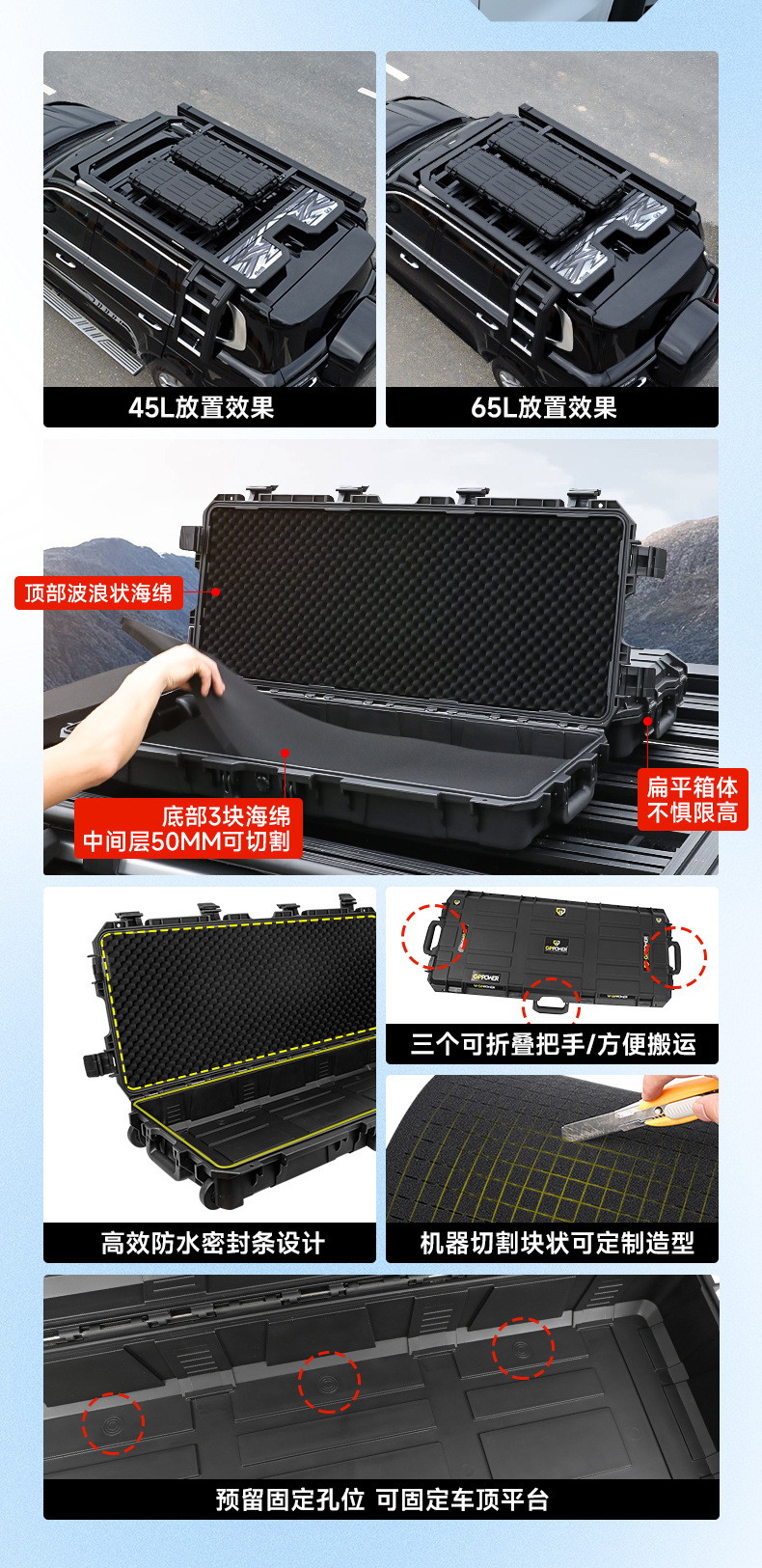 Tank 500 Roof Rack Ladder Modification Wind Expansion Platform Spoiler Side Tent Dedicated for Backpacks