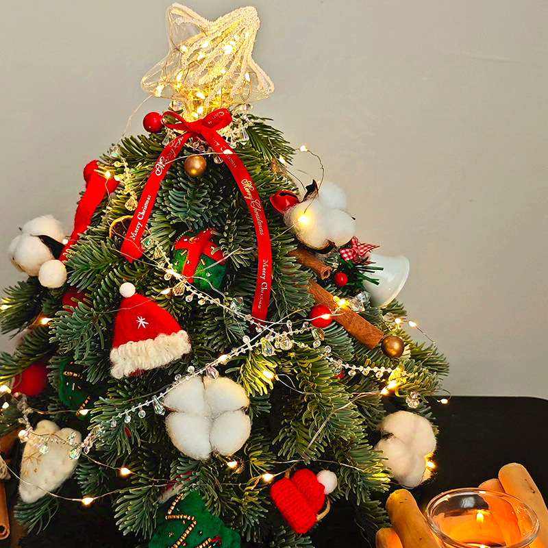 五角星聖誕節發光燈裝飾品閃閃發光掛件DIY手工材料樹頂燈