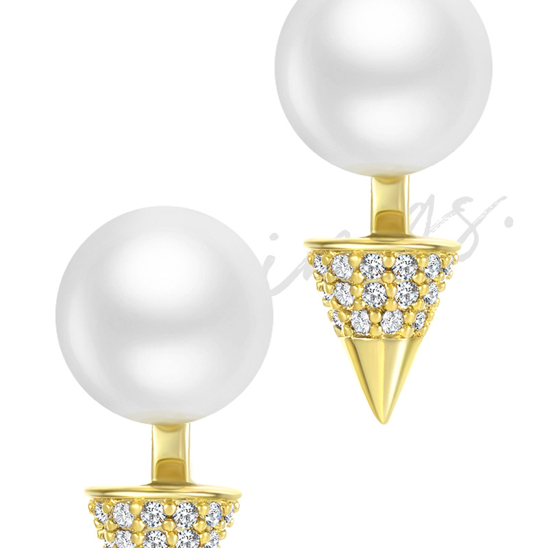 Pendientes de perlas artificiales en forma de gota de joyería de Xuping para mujeres pendientes pequeños y elegantes pendientes de diseño de nicho para mujeres