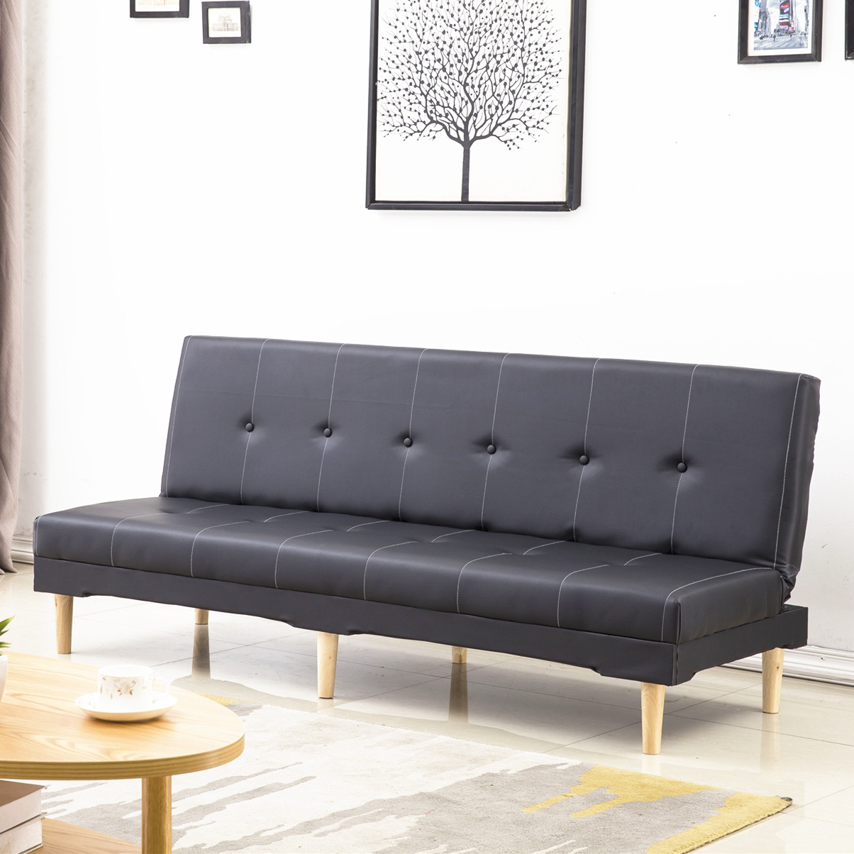 Fábrica directa sofá pequeño tipo simple cama plegable alquiler de alquiler económico esquina sala de estar dormitorio tienda al mediodía