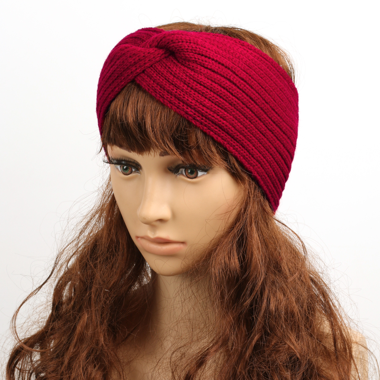 Accessoires pour cheveux tricotés en velours, bandeaux en laine épaisse pour protection contre la chaleur et le froid, bandeaux de sport, protège-oreilles, bandeaux croisés pour femmes_voghion.com