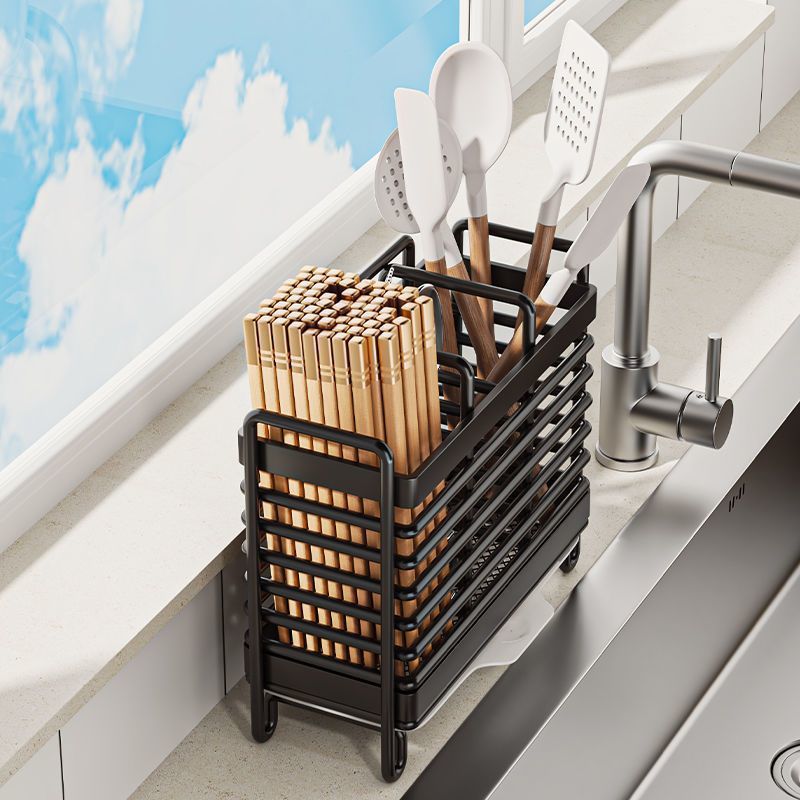 Caja de almacenamiento de palillos palillos tubo de pared tipo jaula rápida cesta de almacenamiento de estantes de cocina drenaje doméstico nuevo tipo de soporte de cuchara