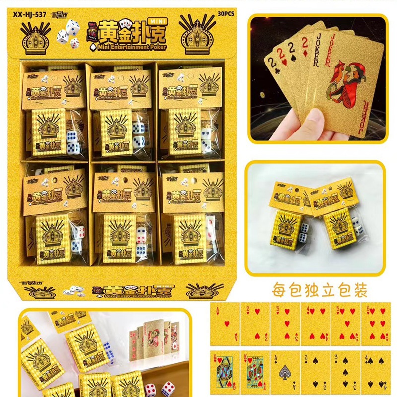 Juego de cartas de oro, póquer de plástico de PVC impermeable, creatividad, tirano local, metal dorado, póker de cartas de oro, póquer de láminas de oro