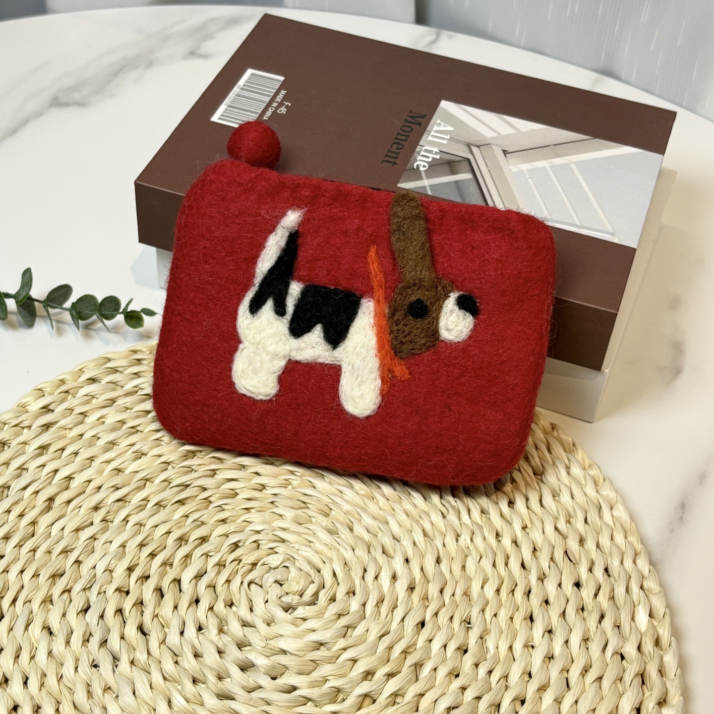 비글 레드 바닥 동전 지갑