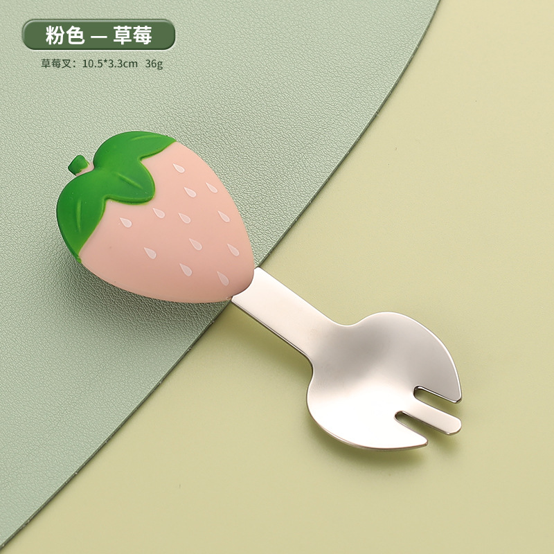 딸기 핑크 포크 (OPP 가방)