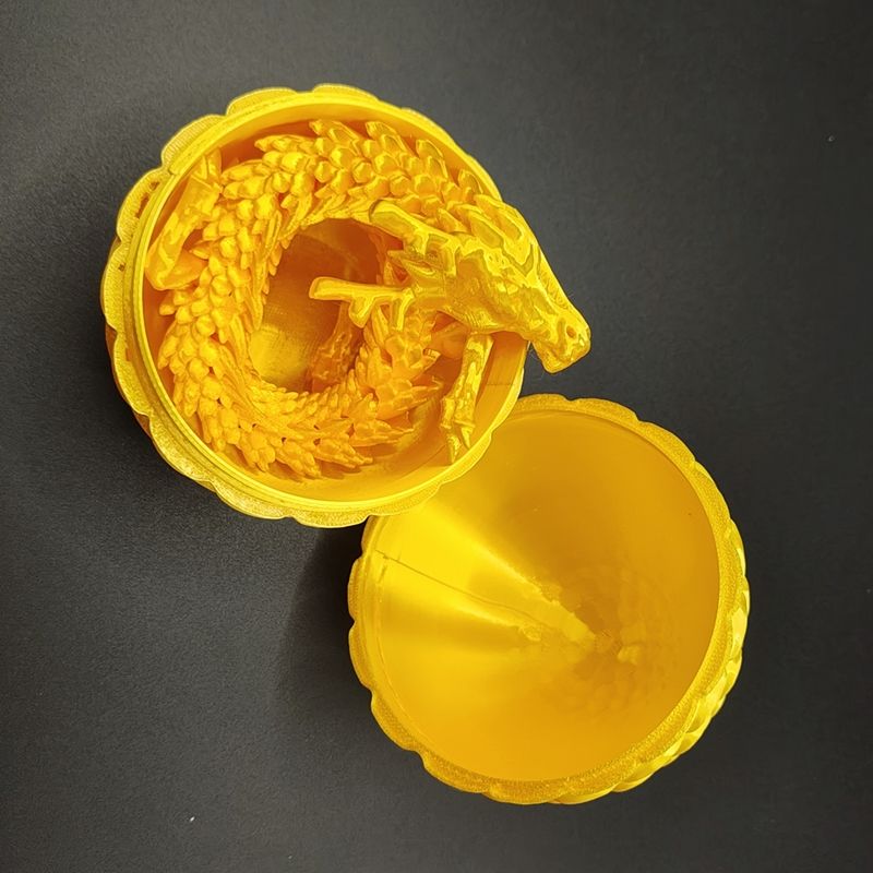 工厂直销3d打印中国龙45cm带蛋关节可动趣味儿童玩具居家创意摆件