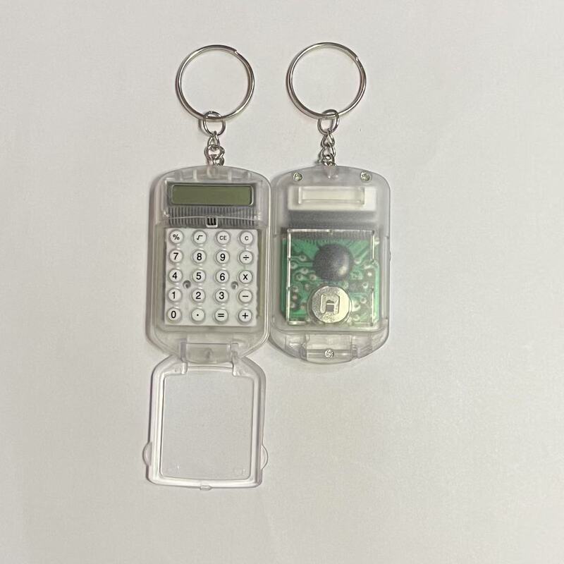 ホットスタイル卸売新しいユニークなかわいいミニ透明フリップ電卓便利なポータブル学生コンピュータギフト|undefined