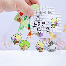 谐音梗亚克力挂件文字语言卡通蜜蜂牛B钥匙文创趣味钥匙扣创意