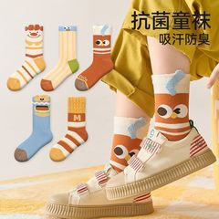 儿童袜子春秋新款吸汗透气中筒秋冬男女宝宝卡通可爱袜子跨境批发