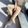 松紧腰薄款夏季女士阔腿裤