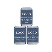 跨境外贸款soap海盐竹炭皂活性炭手工皂沐浴香皂洗澡黑皂洗脸肥皂