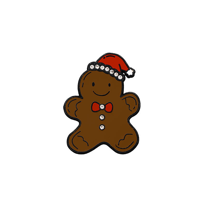 Broche de Navidad insignia de aleación caricatura adorable Santa Fe Navidad decoración de mochila escolar