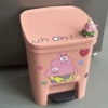 Fuchsia garbage can, sticker, 1 pieces