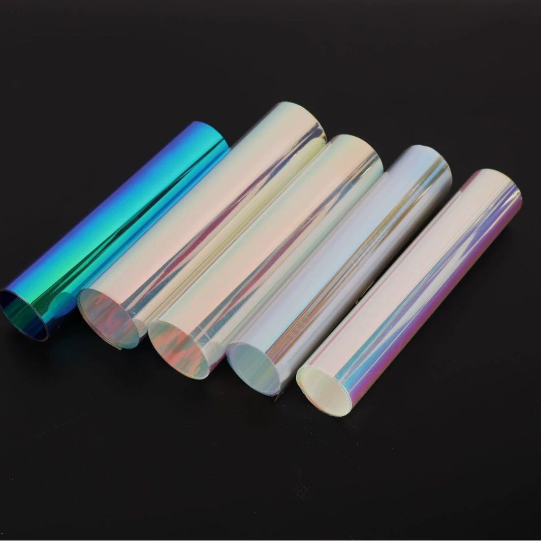 Красочная лазерная пленка, цветная пленка, целлофановое украшение для стеклянной двери, светопропускающая обновляемая радужная пленка ручной работы, наклейка