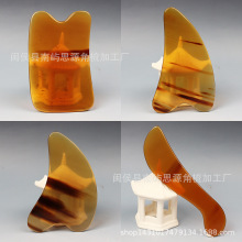 天然牛角刮板三角按摩板套装刮板家用面部脸部颈部背部全身通用