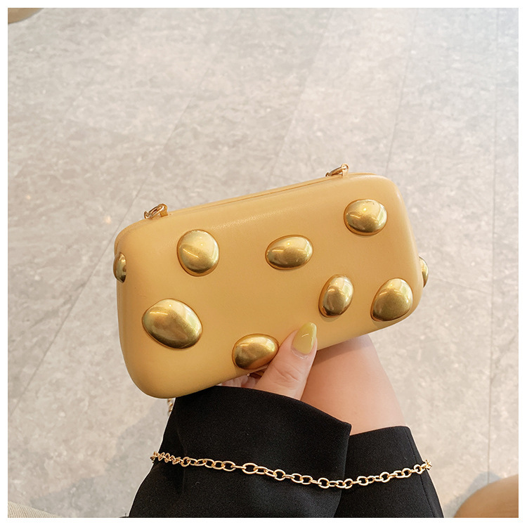 Nuevo cross-border PU retro damas sensación de metal bolso de cena sensación de alto nivel bolso de mano ligero de lujo bolso de noche de hombro