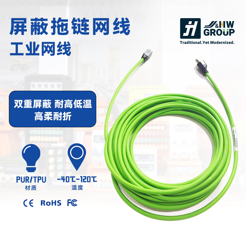 Industrial shielded network cable profinet double shielded servo network jumper EtherCAT anti-interference EtherNET