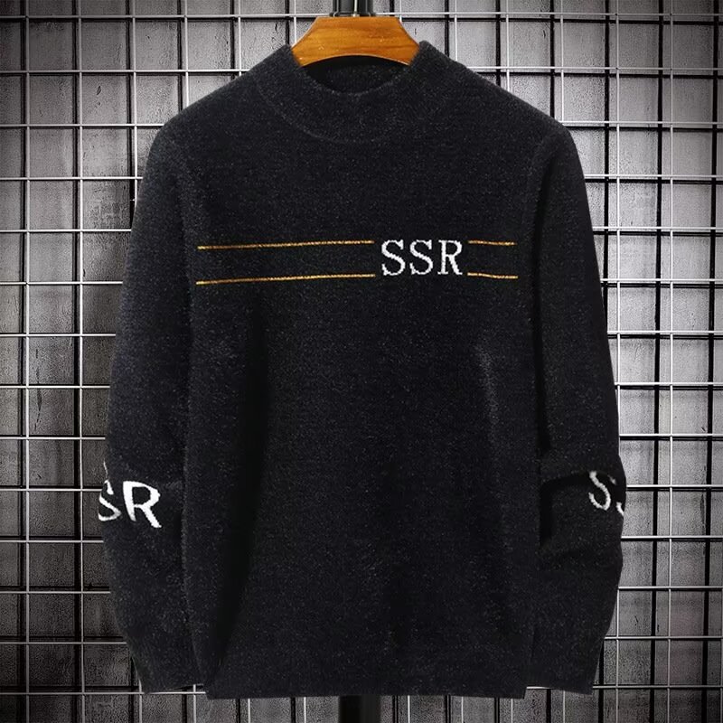 Demi-season solid color base Japanese trend knitted sweater for…
