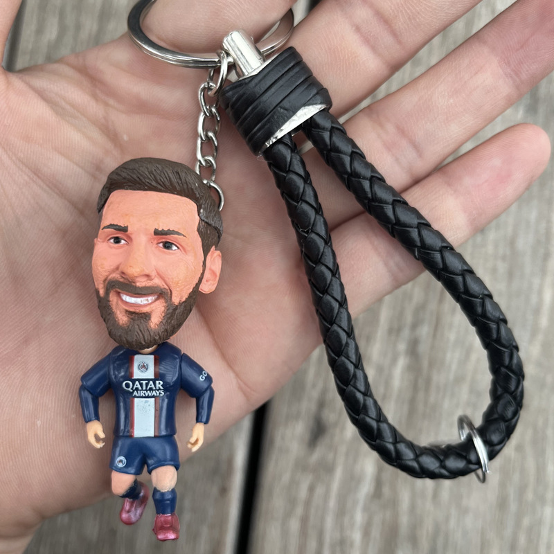 in stock Football Doll Pendant Real Madrid C Ronneymar Salah Messim Bappe Doll Keychain