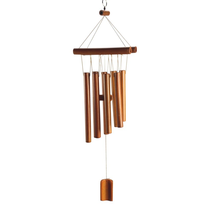 Креативный бамбуковый колокольчик ветра для гостиной подвесное украшение бамбуковый колокольчик чайная комната отель Ресторан украшение дома в помещении и на открытом воздухе подвесное украшение ручной работы