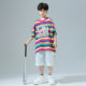 Children's Street Dance Performance Suit Children's Student Drum Performance Suit Boys and Girls Handsome Striped Hip-Hop suit