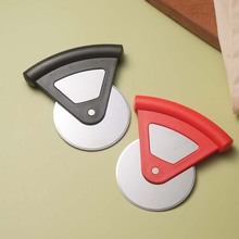 厂家不锈钢披萨轮刀圆形滚轮芝士介饼刀薄饼切饼器pizza披萨分割