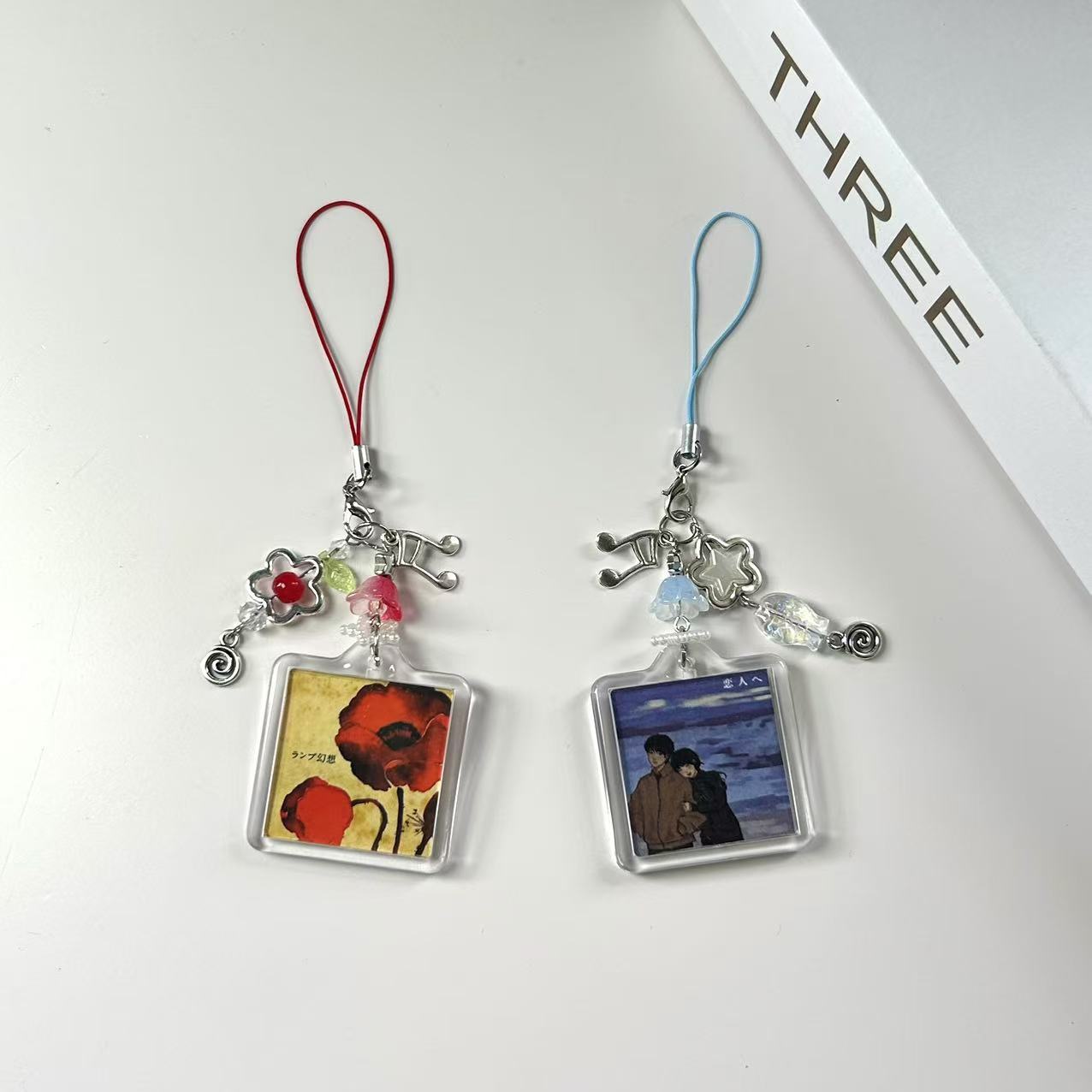 Lindo Dibujos Animados Rosa Arílico Cadena De Telefonía Móvil display picture 3