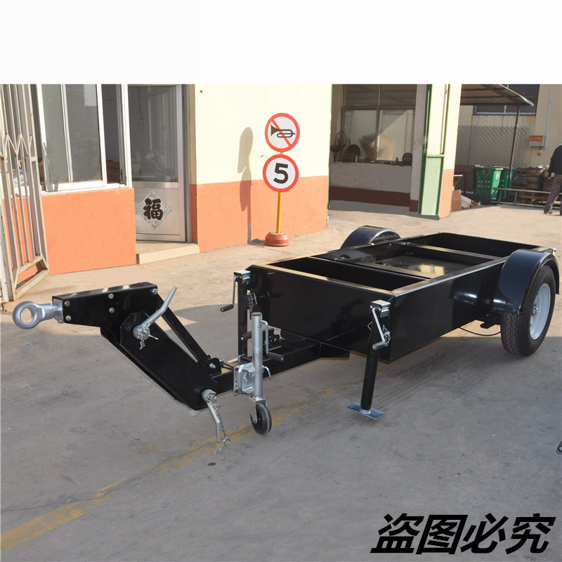 1吨发电机组拖车 高度可调节 骨架拖车 平板拖车 工具车 牵引车