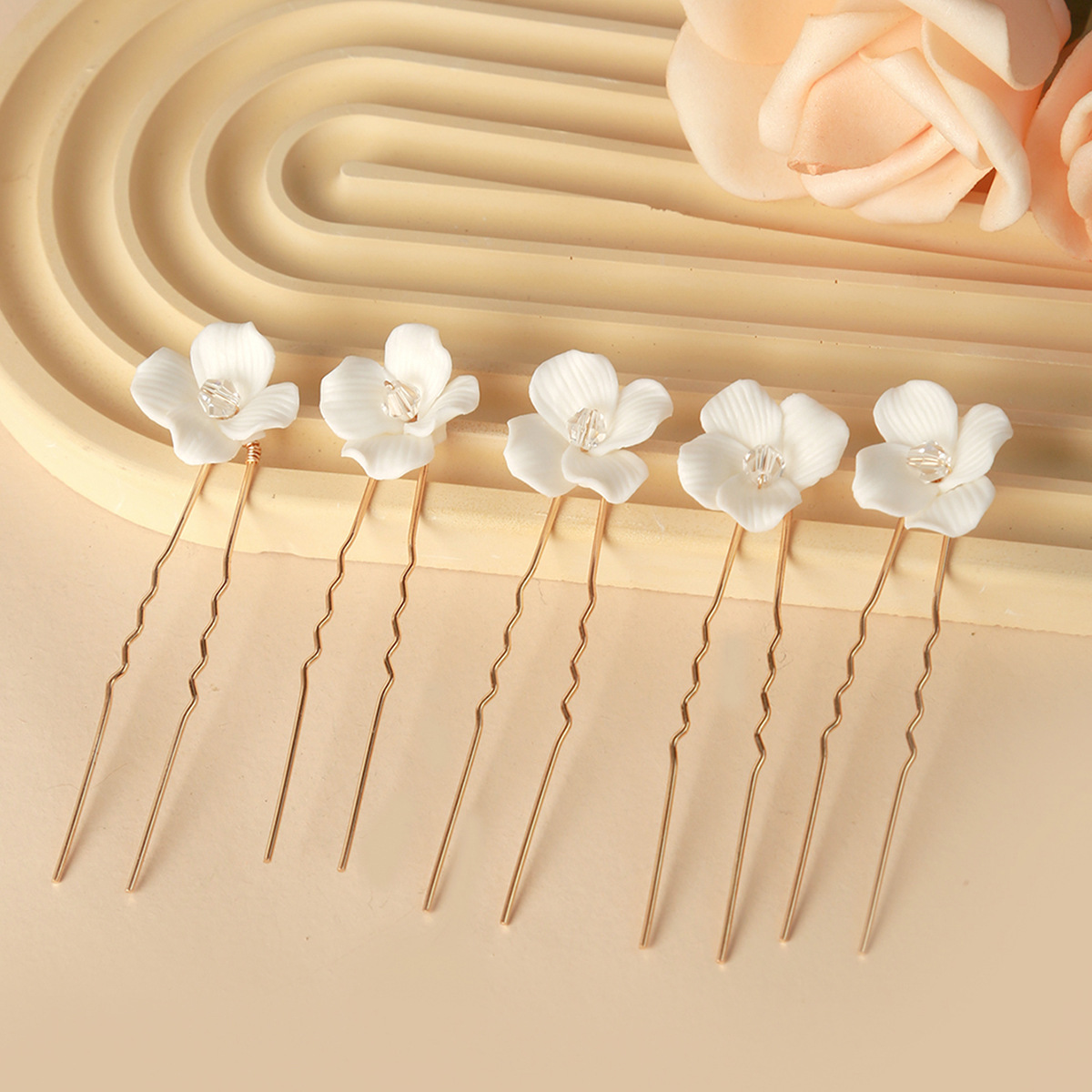 Lady Flower Alloy Handmade Hairpin display picture 2